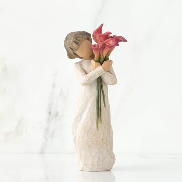 Seljer blomstrer, håndskåret og malt