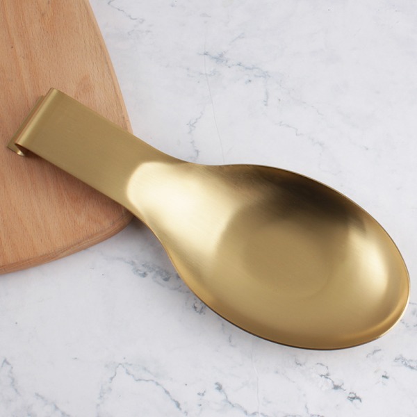 Gold Spoon Rest for Kitchen Counter, Stainless Steel Spoon Holder for Stove Top， Spatula Ladle Spoon Utensils Holder，Gold Kitchen Accessories ,Gold C