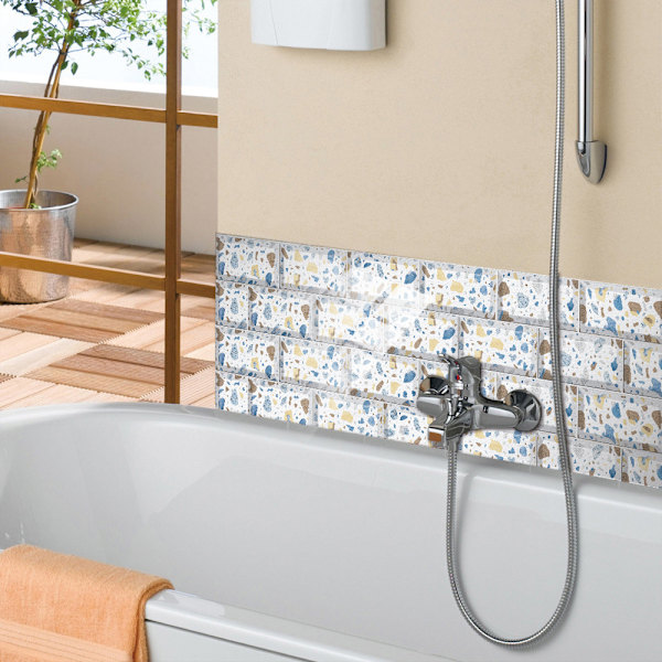 Imitation wall tile millstone crystal film tile sticker floor sti