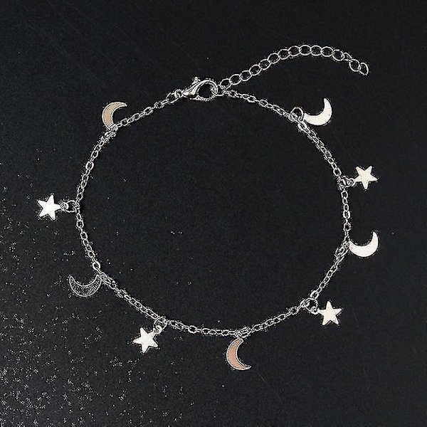 Nytt mode, måne stjärnor berlocker armband (silverfärgad)