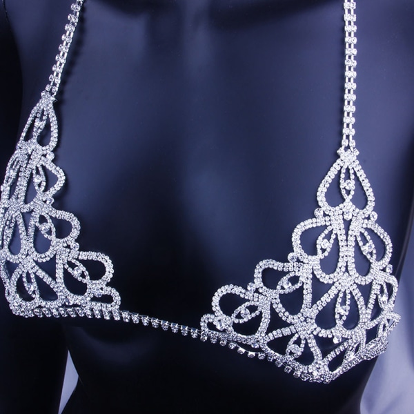 Sexede kvinder smykker Undertøj Rhinestone Body Chain Lingeri BH T