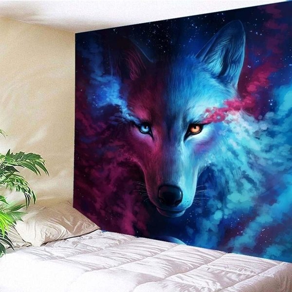 Dekorativ väggtapet i sovrummet - Naturliga djur Varg ögonfärg