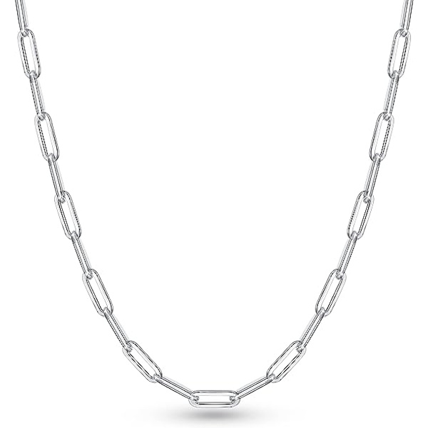 Paperclip-ketju naisille ja miehille, ketjun leveys 3,5 mm