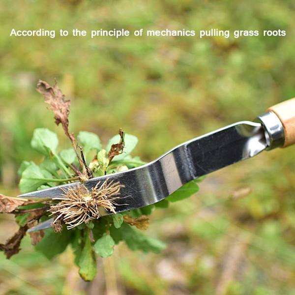 Ugressgaffel, rustfritt stål ugressfjerner manuell planting ugressfjerner med