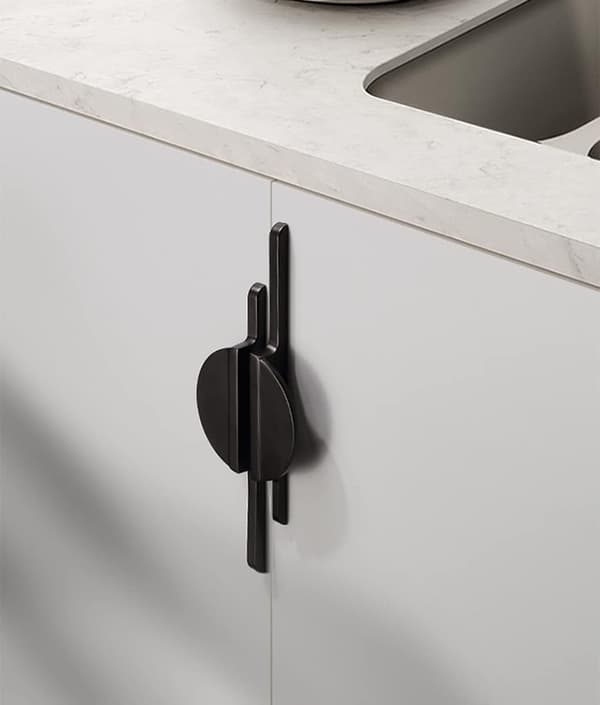 Sorte skuffehåndtak Halvmåne skuffehåndtak, 2,5 tommer (64 mm) hull til hull Sem