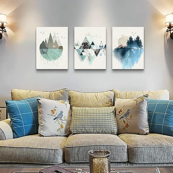 Abstrakt berg i dagsljus Canvas Prints Väggkonst Målningar Abs