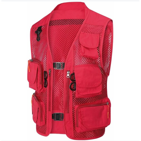 Vest Mænd Udendørs Multipockets Fiske Ærmeløse Jakker Fotografering