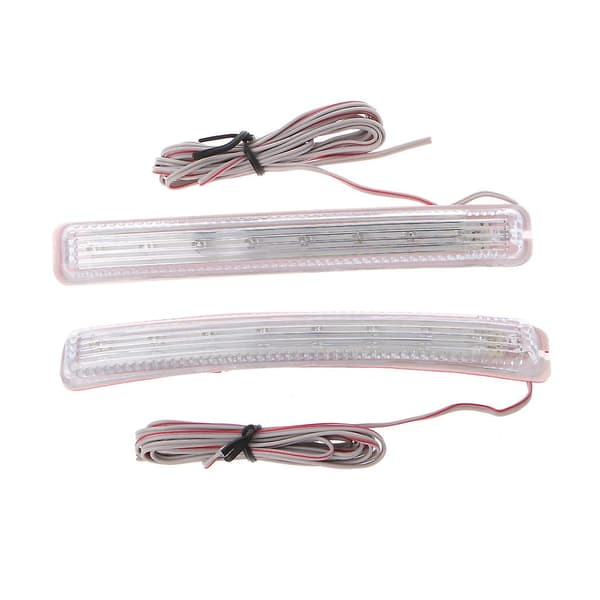 2 stk 12v bilstyling sidespeil lys LED-striper blinklys