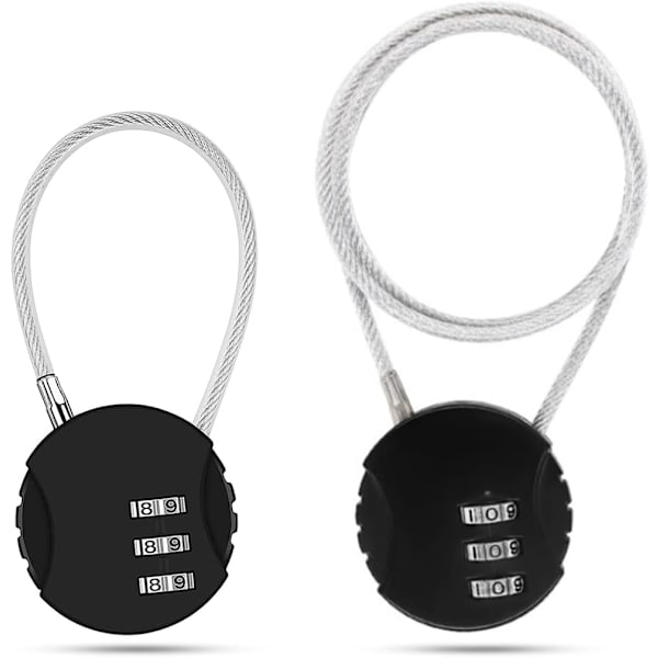 Line Kode Lås 2 Stykker Rejselås Kode Lås Skab Sports Bagage Loc