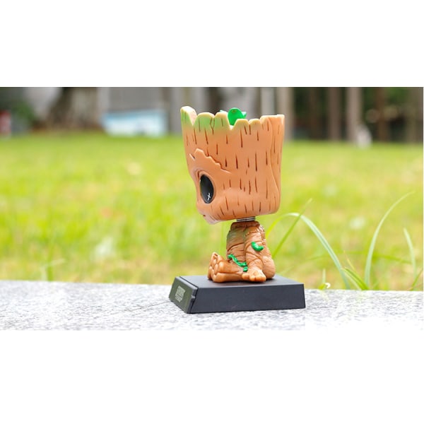 Cartoon Groot Car Dash Bobblehead Actionfigur Söt Anime Groot