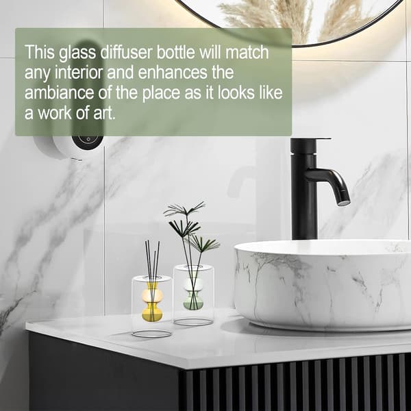 Tomme glassdiffuserflasker, kompatible med aromaterapi, dufttilbehør, hydroponisk blomstervase