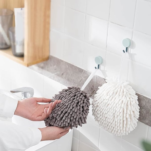 6 stk håndklær myke absorberende mikrofiber håndtørkehåndklær ball