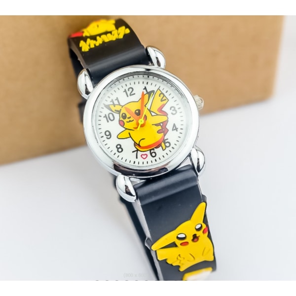 Pikachu Watch Barn Pojkar Watch Födelsedagspresent svart