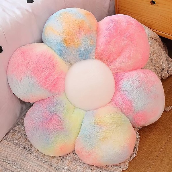 Flower Petal Throw Pillow Rainbow Pillow Plush Flower Floor Seati