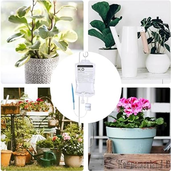 2 stk. plantelivssupport, plantevandingssystem med metaldyvelvanding D