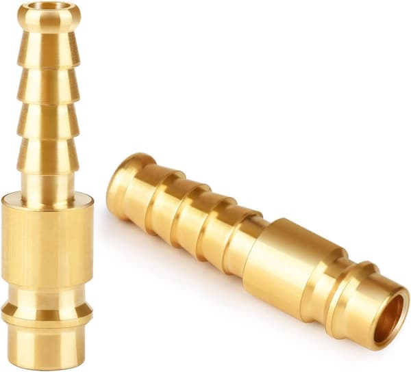 2 stk. 10mm Trykluftfitting / Trykluft Hurtigkoblingstilbehør Trykluft Hanfitting Hurtigkobling Hanfitting