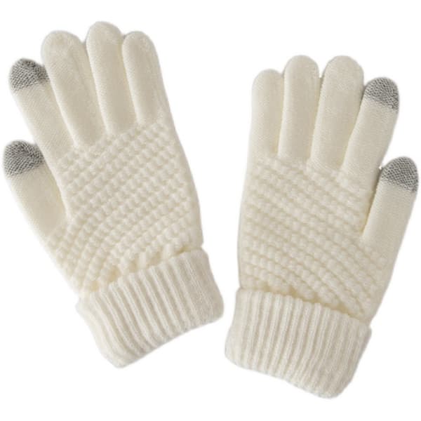 Unisex Kabel Stickad Vinter Varma Anti-Slip Touchscreen Texting Handskar