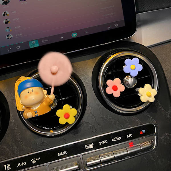 Pearl Girls - Auton ilmanraikastin tuuletusaukon pidikkeellä - Suloinen diffuusori Auton ilmanraikastin - Autonraikastin tuuletindiffuusori - Autonraikastin tuoksu tuuletin tuuletusaukon pidike 65x45x35 mm