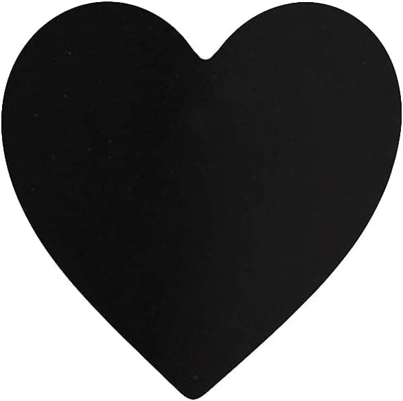 2,5 cm hjerteformede klistremerker. 1\" Hjerte svart