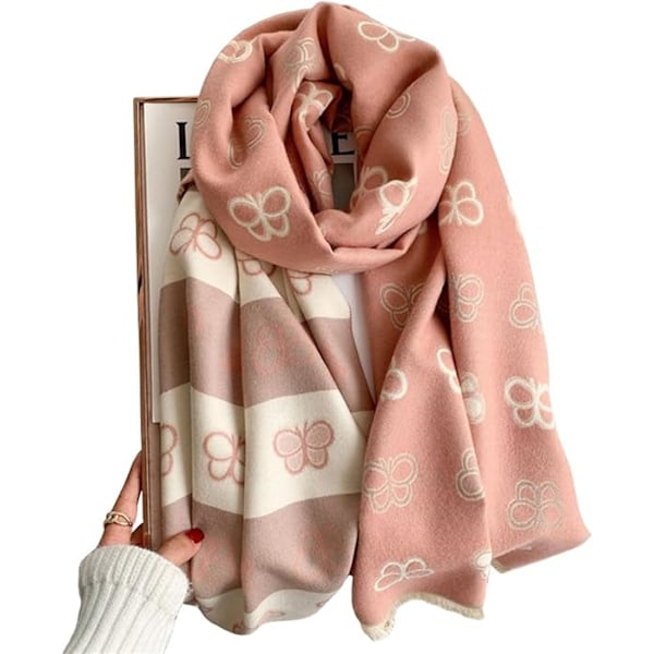 Tjock filt för kvinnor, Pashmina-sjal, Överdimensionerade halsdukar för vinter och höst, Mjuk och varm, K cashmere-känsla för kvinnor