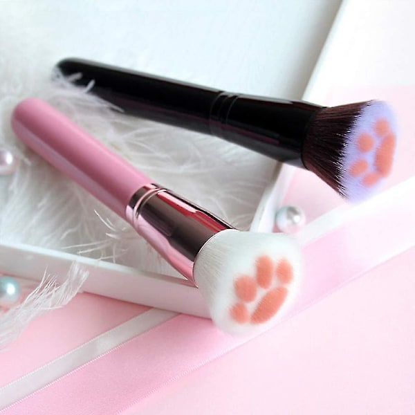 2 st Cat Paw Foundation Makeup Brush - Professionell Kosmetisk Borste Av Foundation Borstar, Puderborste Blush Brush, Concealer Brush, Contour Brush