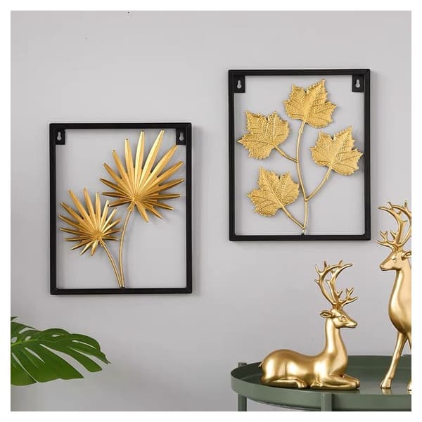 Metallblad hengende, veggdekor, solblader