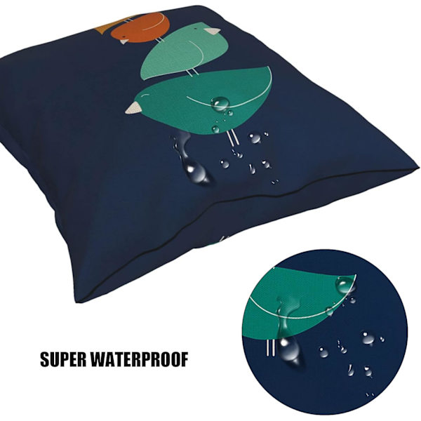 Set med 1 kuddfodral, dekorativa kuddfodral i linne, vattentäta inomhus- och utomhuskuddfodral, kuddfodral för bänk soffa vardagsrumsdekor 45 x 45c