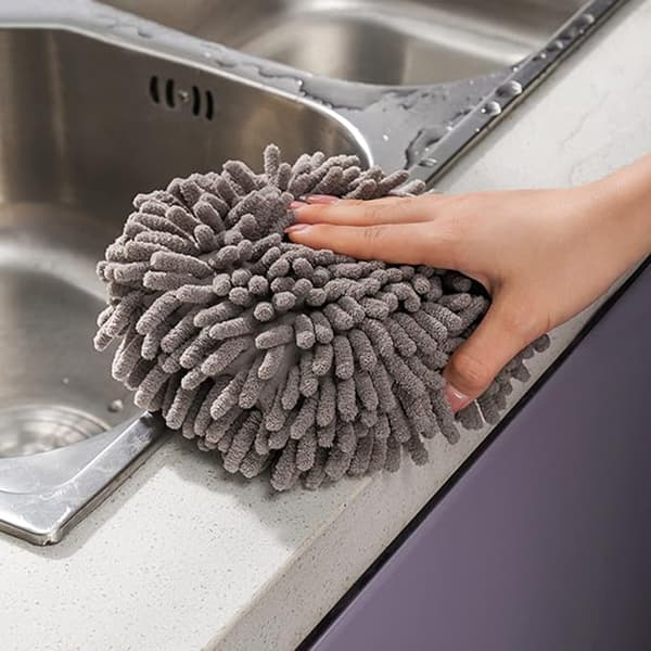 6 stk. håndklæder bløde absorberende mikrofiber håndtørringshåndklæder kugle