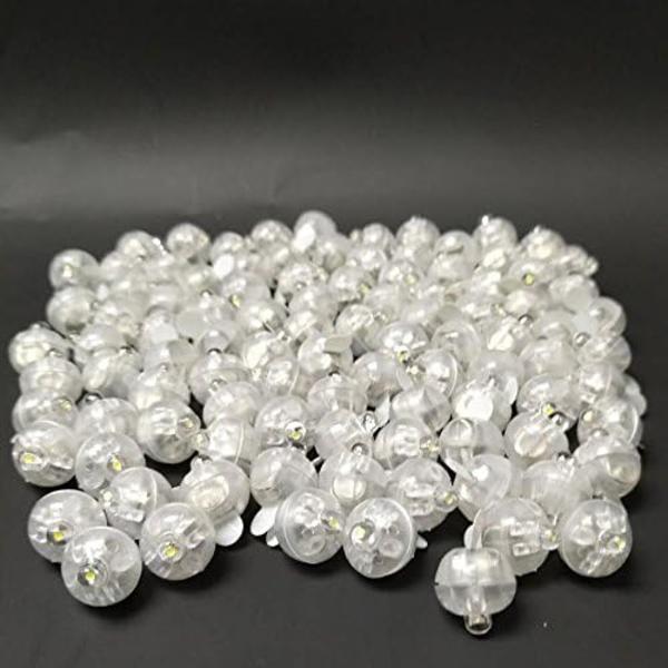 100 stk LED Mini Rund Ballonglys, Ballonger Lys for Papir L