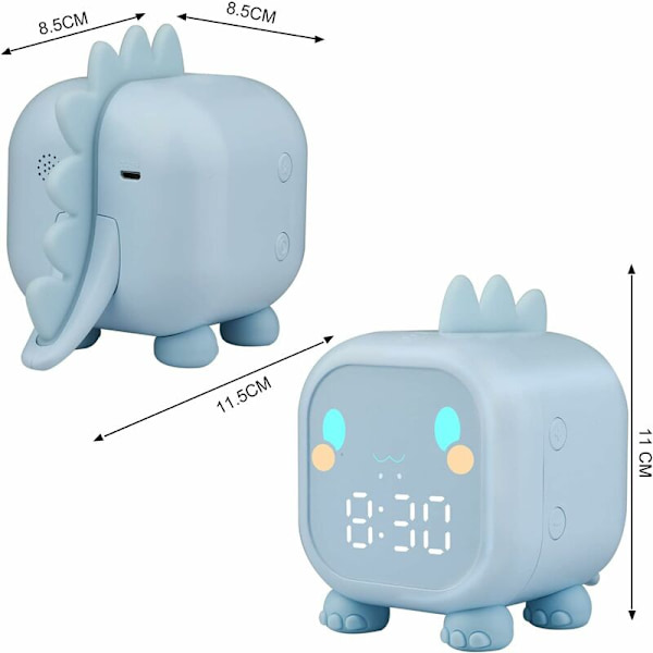 Alarmklokke for barn jenter gutter digital lysende dinosaur barn