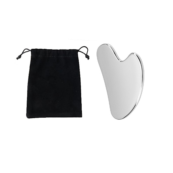 Gua Sha Ansikte, Rostfritt Stål Guasha, Ansiktsmassageverktyg, Metall Lymfatisk Dräneringsmassage Skrapa för Ansikte, Ögon, Hals, Kropp