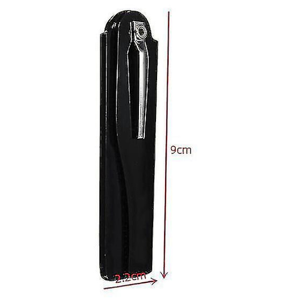 Foldbar skæg- og hårkam, foldbar kam, hårbørste, sort, bærbar