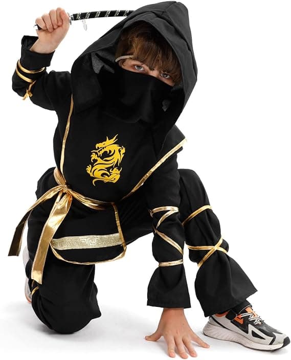 Halloween ninja kostyme for gutter, ninja utkledning og rollespill
