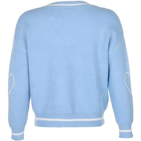 Naisten Y2K Kukkapainatusneule V-kaula-aukko Pitkähihainen Cardigan Swea