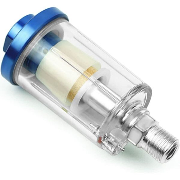 1/4 Komprimeret luft vandseparator, mini luftfilterseparator til malingspistol kompressor
