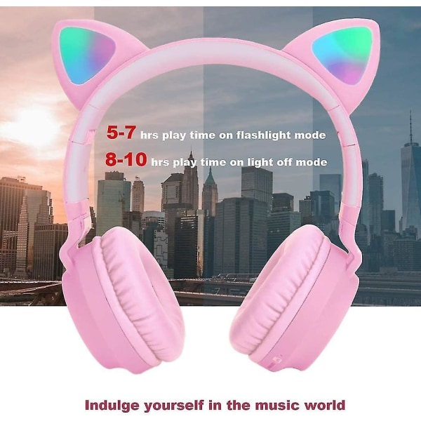 BT028 Cat Ear Bluetooth Headset Casque sans fil lumineux Casque d