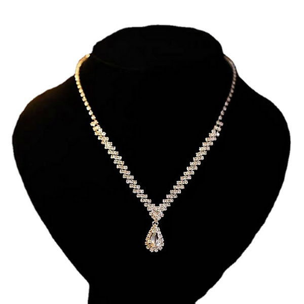 Brud Smycken Brud Örhängen Halsband Bröllop Smycken För Fest W
