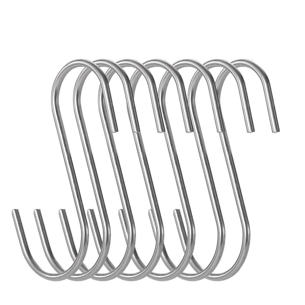20-pack 6,5 cm Kraftiga S-krokar S-formade Krokar för Kök, Badrum, Sovrum och Kontor (Silver)