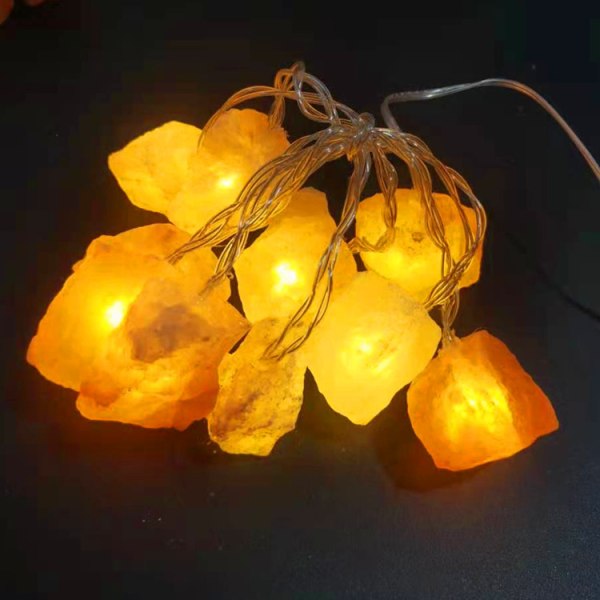 Himalaya Salt Lampe String Lys, 10 LED Fe Lys USB Hængende Lys