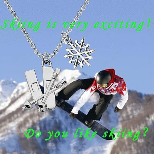 Snowboardåkare presenter Snowboarding och Snowflake hängsmycke Snowboard halsband