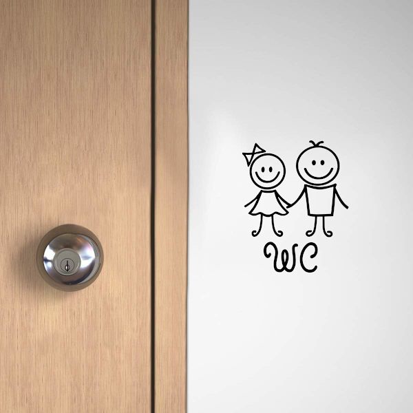 Irrotettava sarjakuva WC seinätarra WC WC seinätarra PV