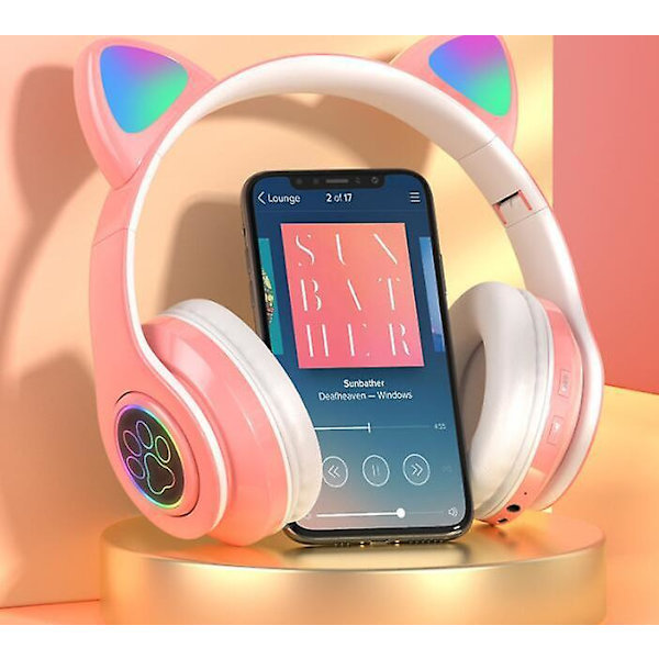 Kattöron Bluetooth-headset Luminous Kattöron Trådlöst headset Pluggbart kabel