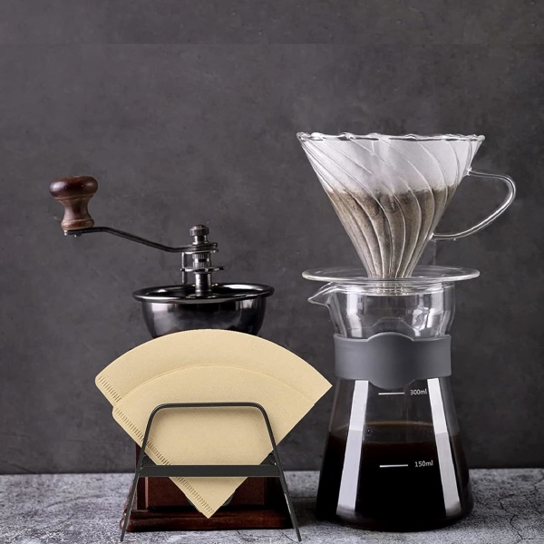 Metall kaffefilterhållare Metall kaffefilter Pappersbehållare S