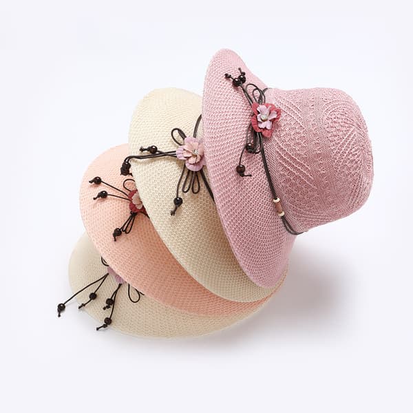 Foldbar Fashion Dame Solid Farvet Sløjfe Bonnet Piger Strand