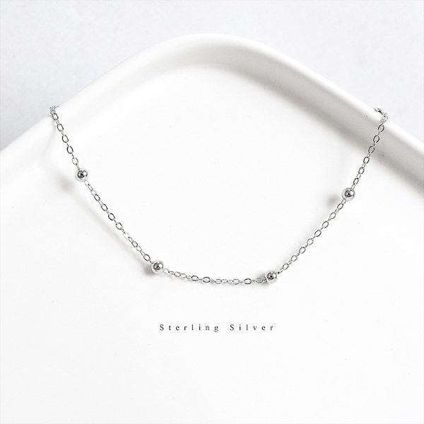 925 Sterling Silver Anklet Multilayer Anklets för kvinnor S