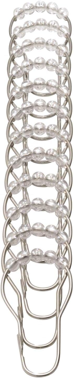 Duschdraperikrok, anti-scratch metall och plastring,