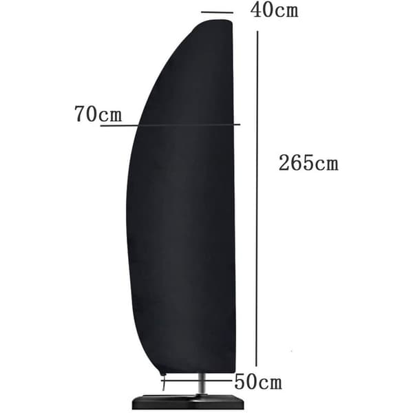Parasol Cover, （265cm（50X70X40cm）420D Sort