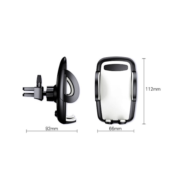 Biltelefonholder, [Fast grep & stabil krok] 360° justerbar biltelefonholder for luftventil