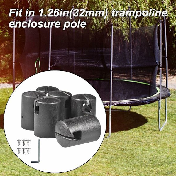 6-pack studsmattestångsskydd, 1,25\" diameter, för platt stålplåt