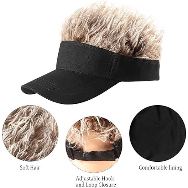 Justerbar solhatt med spikigt modehår